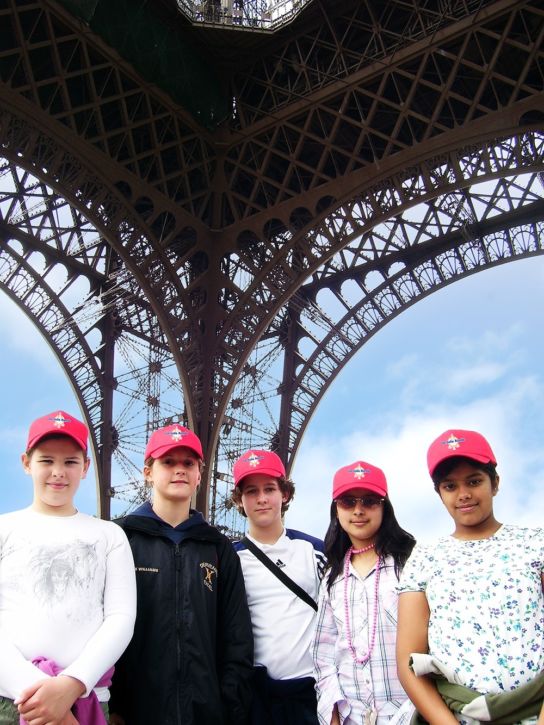 Eiffel tower blue sky